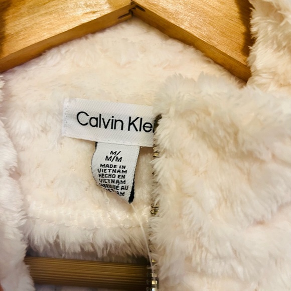 Calvin Klein Women's Plush Fleece Full Zip Jacket Size Medium NWT - Picture 3 of 4